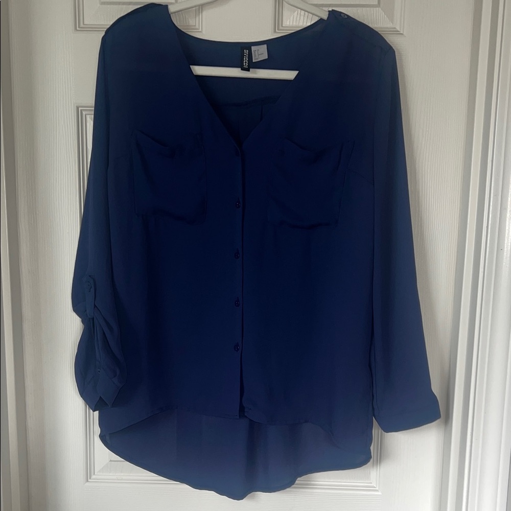 H&M Deep Blue Blouse